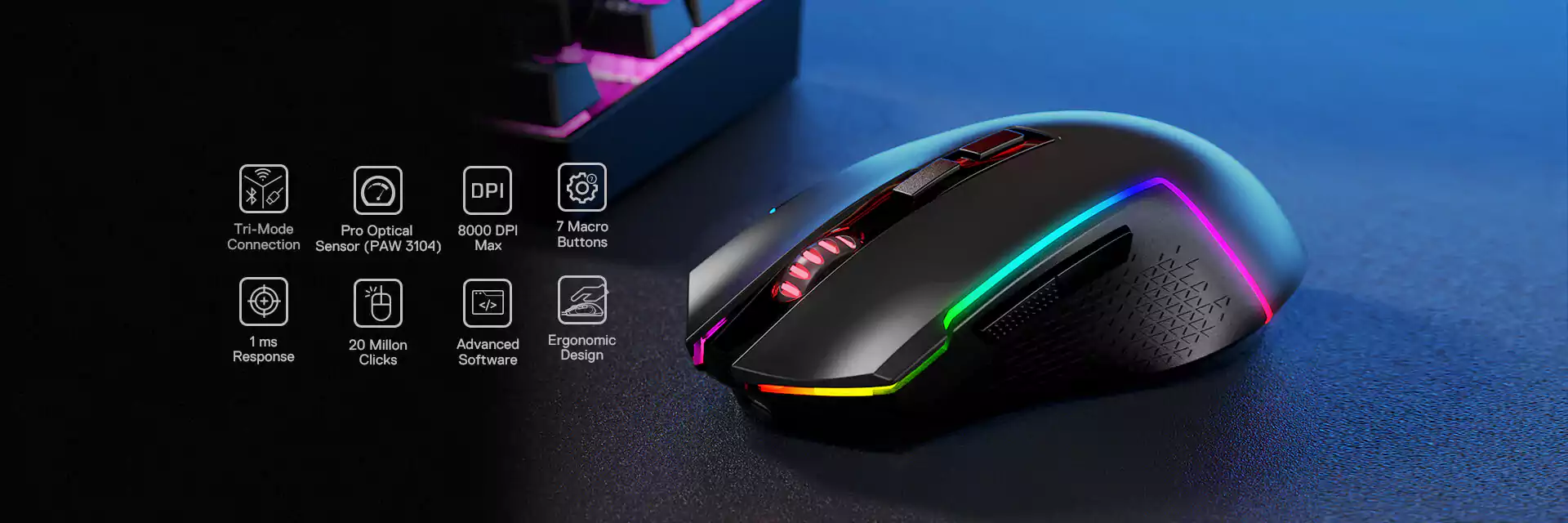 ماوس ردراگون Redragon Trident M693-RGB