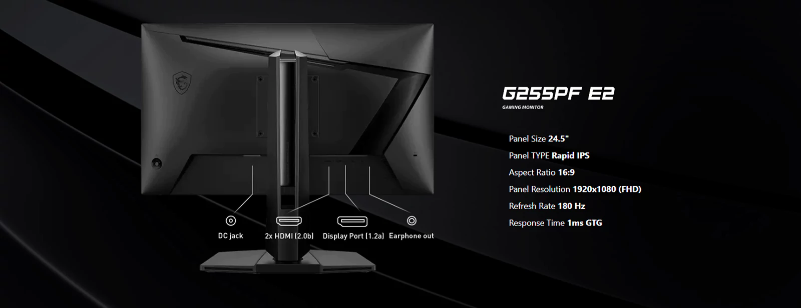 مانیتور ام اس آی 25 اینچ مدل G255PF E2