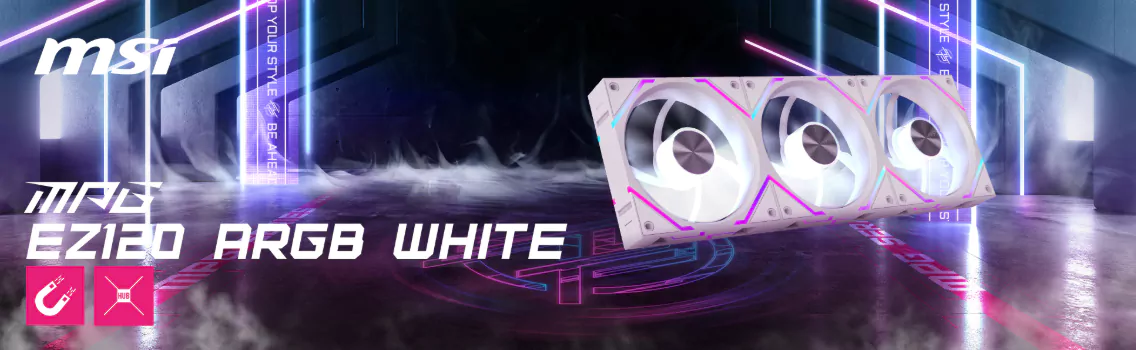 فن کیس 3 تایی ام اس آی مدل MPG EZ120 ARGB WHITE-3W Fan