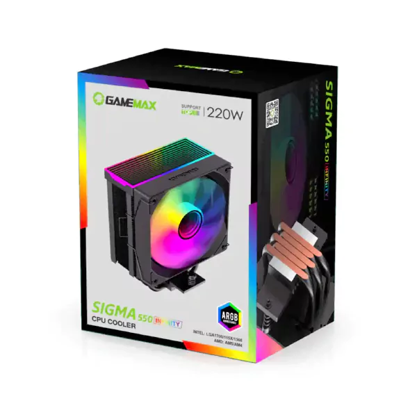 خنک کننده پردازنده گیم مکس Sigma 550 Infinity BK