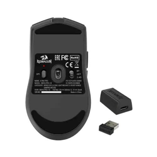 ماوس بی سیم گیمینگ ردراگون M916 PRO 4K Black