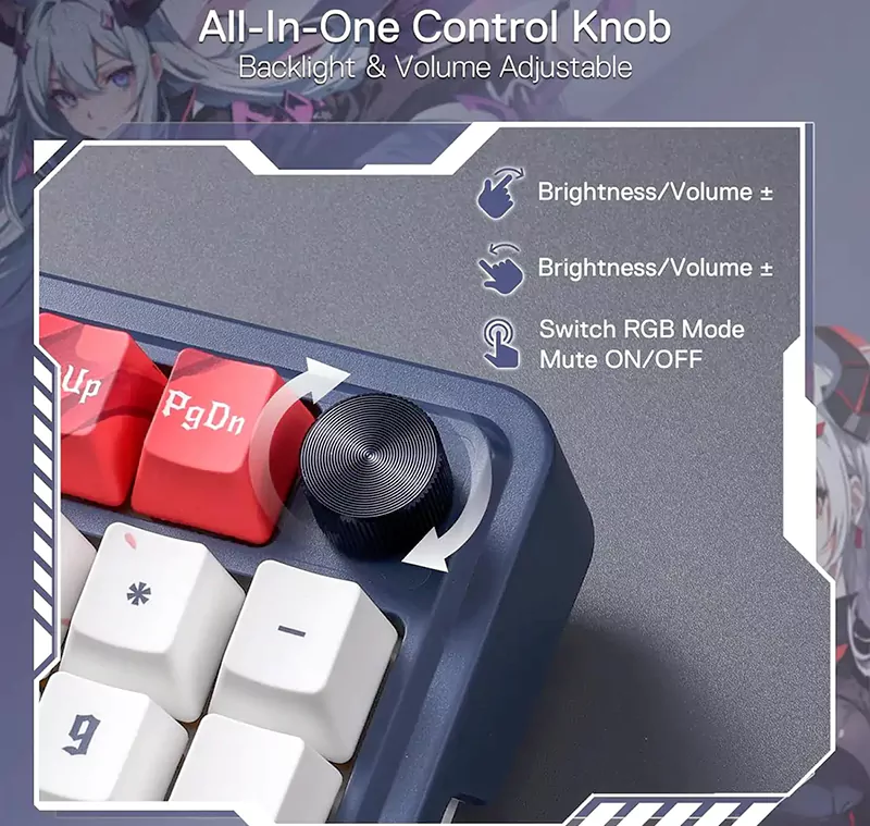 کیبورد بی سیم/باسیم مکانیکال گیمینگ ردراگون EISA K686 AK PRO