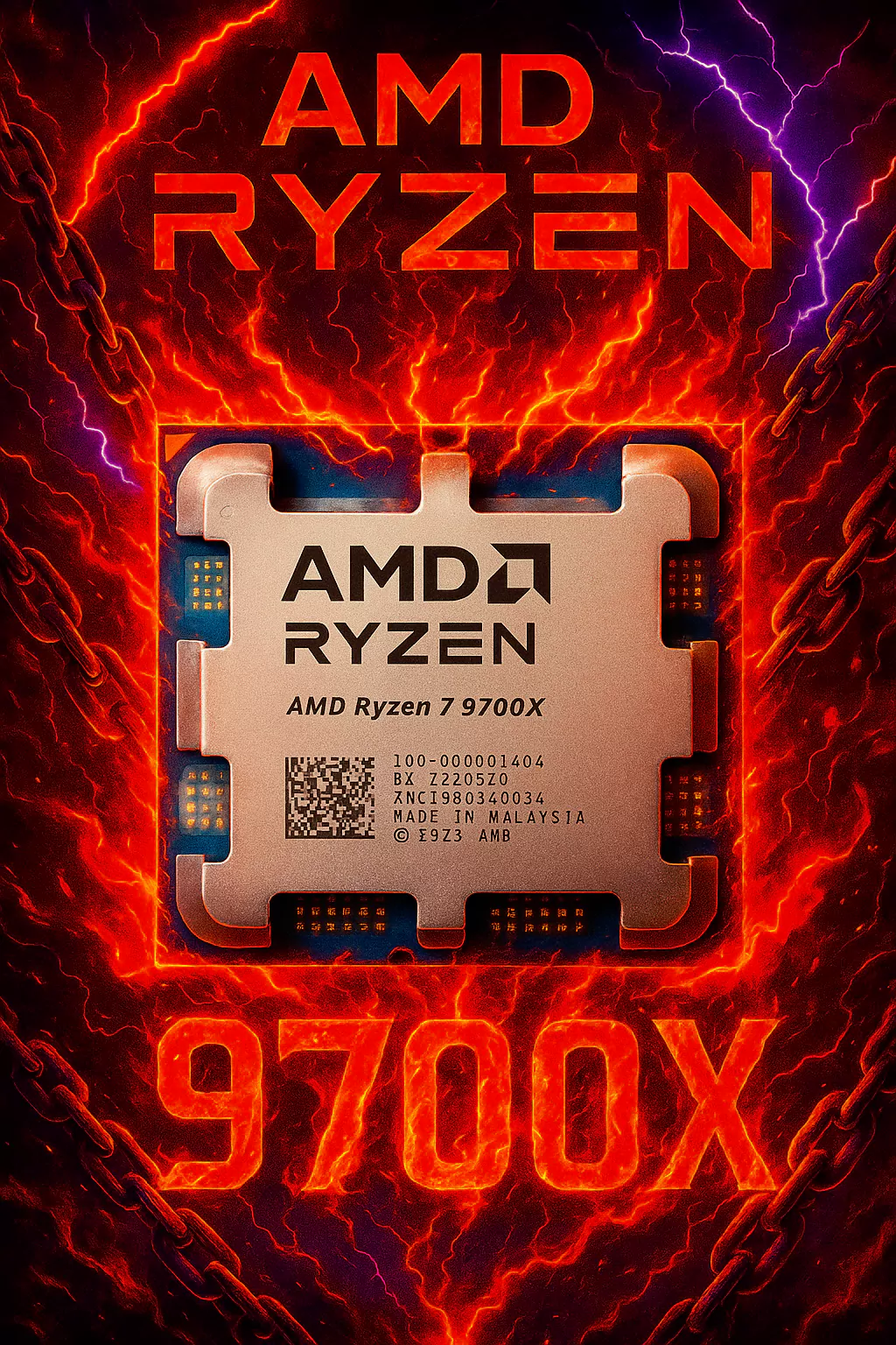 پردازنده ای ام دی مدل Ryzen 7 9700X 8C/16T Tray