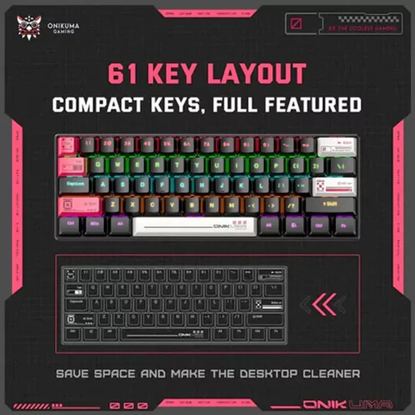 کیبورد گیمینگ اونیکوما مدل G55 RGB