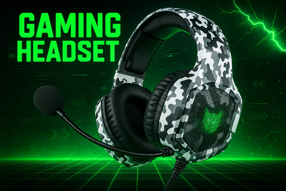 ONIKUMA K8 Gaming Headset Camou Gray