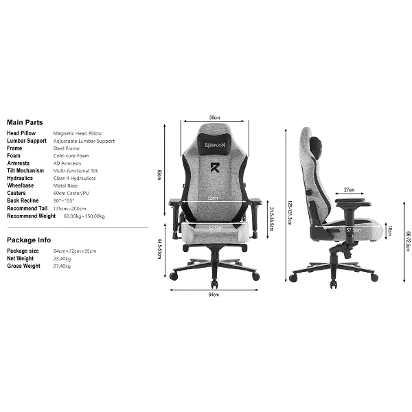 صندلی گیمینگ ردراگون C505 Gray