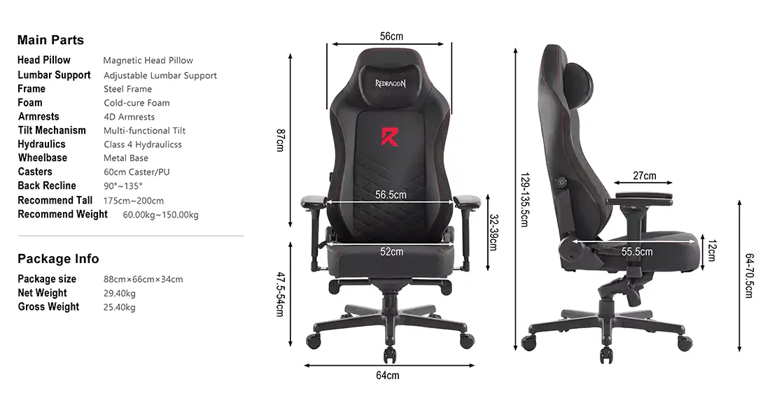 صندلی گیمینگ ردراگون Redragon C615