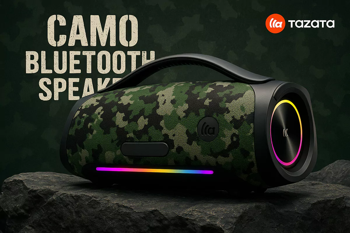 اسپیکر قابل حمل تازاتا BOOMBLAST MAX CAMO رنگ سبز چیریکی