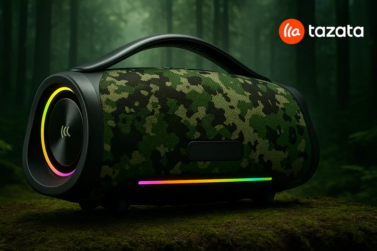 اسپیکر قابل حمل تازاتا BOOMBLAST MAX CAMO رنگ سبز چیریکی