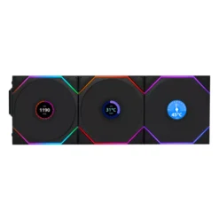 فن وایرلس 3 تایی کیس گیمینگ لیان لی مدل UNI FAN TL Wireless 120 Black