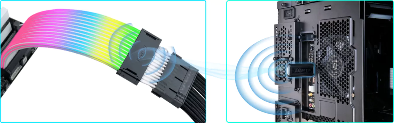 کابل اسلیو لیان لی مدل Strimer Wireless 24 ARGB