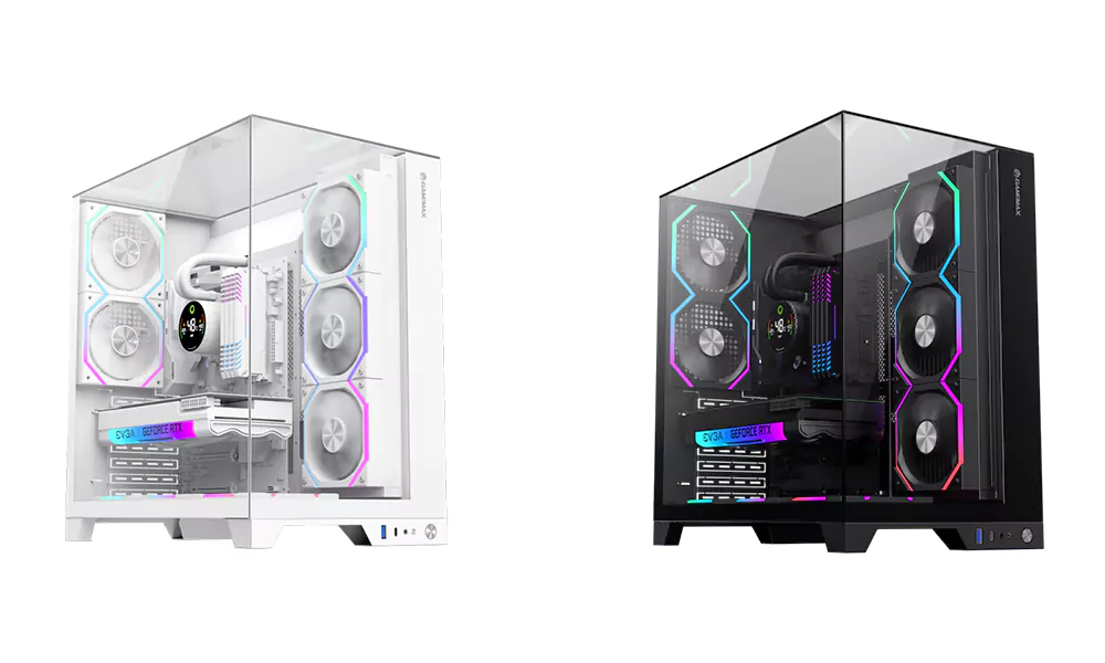 نمای داخلی کیس Infinity Pro با رادیاتور 360 روی M/B Cover