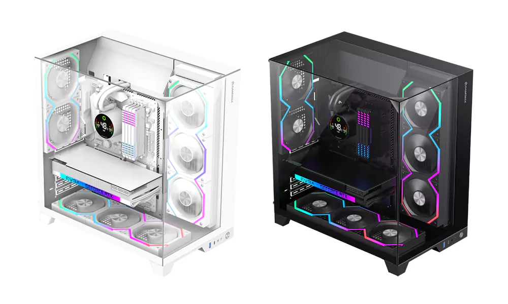 کیس گیم‌مکس Infinity Pro با پنل شیشه‌ای جلو و بالا