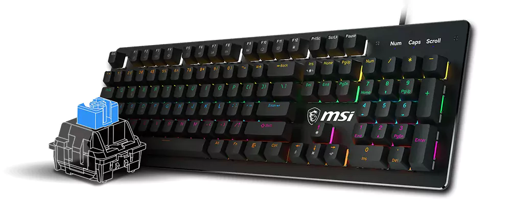 کیبورد و ماوس گیمینگ ام اس آی مدل FORGE GK300 COMBO
