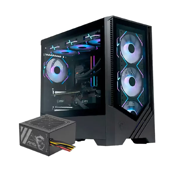 کیس گیمینگ ام اس آی مدل MAG FORGE M100L با پاور ۵۰۰ وات