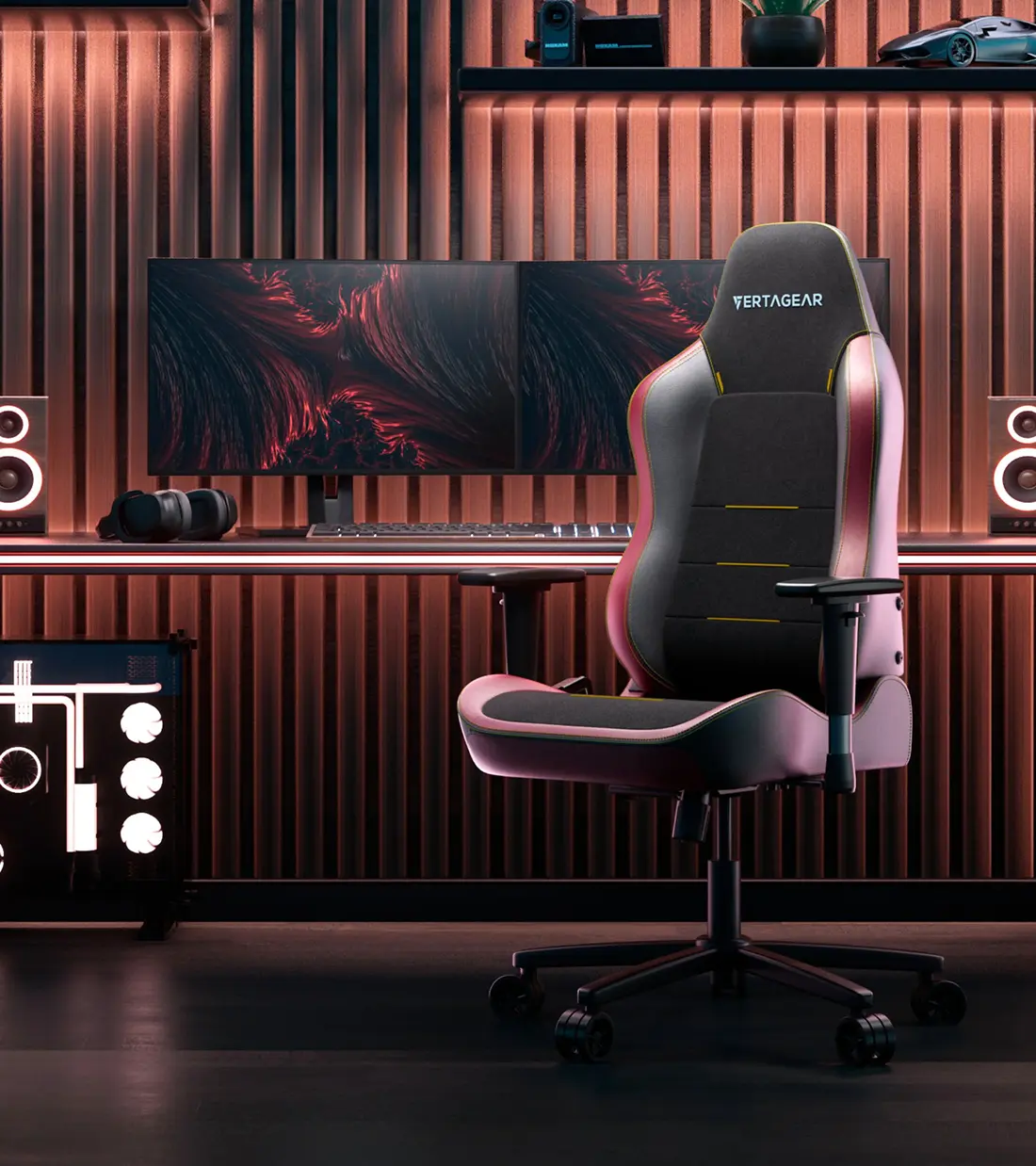 صندلی گیمینگ ورتاگیر PL6800 Burgundy Red