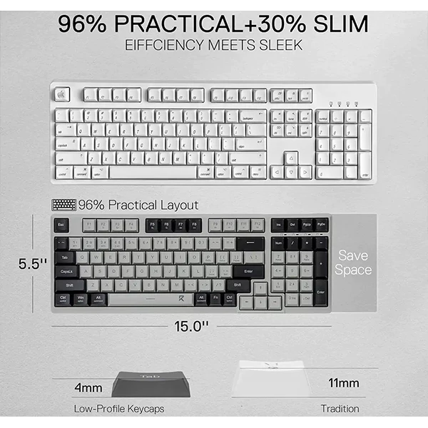 کیبورد بی‌سیم اداری ردراگون BK7114