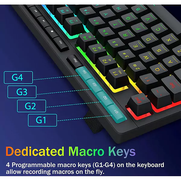 کیبورد بی سیم گیمینگ ردراگون CRESCENT K524 Pro RGB