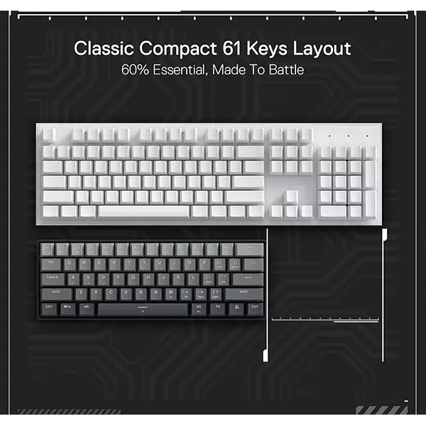 کیبورد مکانیکال گیمینگ ردراگون K617 FIZZ GGB RGB-M