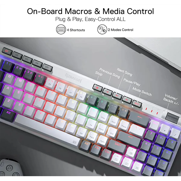 کیبورد مکانیکال گیمینگ ردراگون K655WG RGB