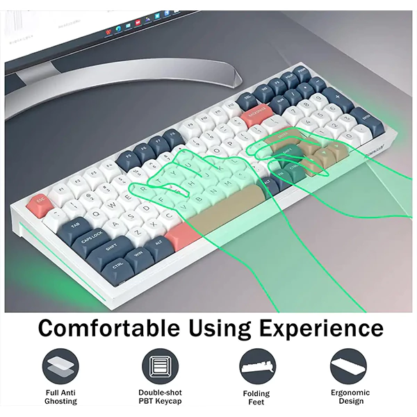کیبورد بی‌سیم مکانیکال گیمینگ ردراگون K723 WBR PRO