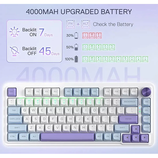 کیبورد بی سیم مکانیکال گیمینگ ردراگون UCAL MAX K673 WBP