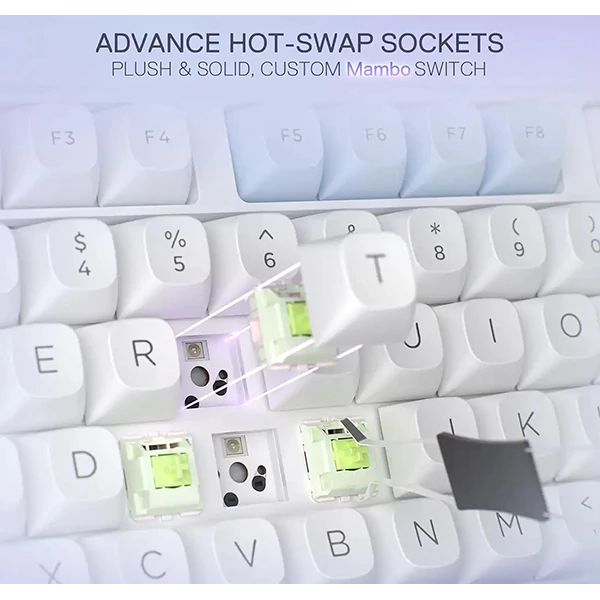 کیبورد بی سیم مکانیکال گیمینگ ردراگون UCAL MAX K673 WBP