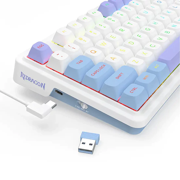 کیبورد بی سیم مکانیکال گیمینگ ردراگون UCAL MAX K673 WBP