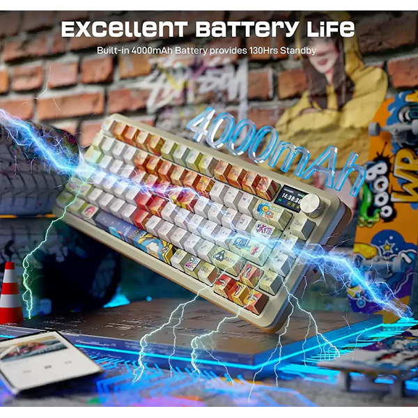 کیبورد بی‌سیم گیمینگ ردراگون FLEKACT K708 GF PRO RGB