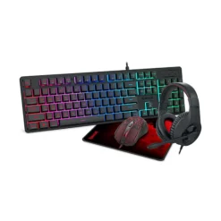 باندل گیمینگ هدست و کیبورد و ماوس و ماوس پد ردراگون Essentials S107P-BA